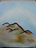 John Bloom - Acrylic on Paper & Linen